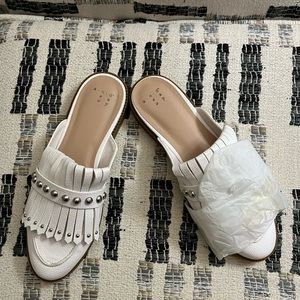 New!! A new day karoline white tasseled mules
